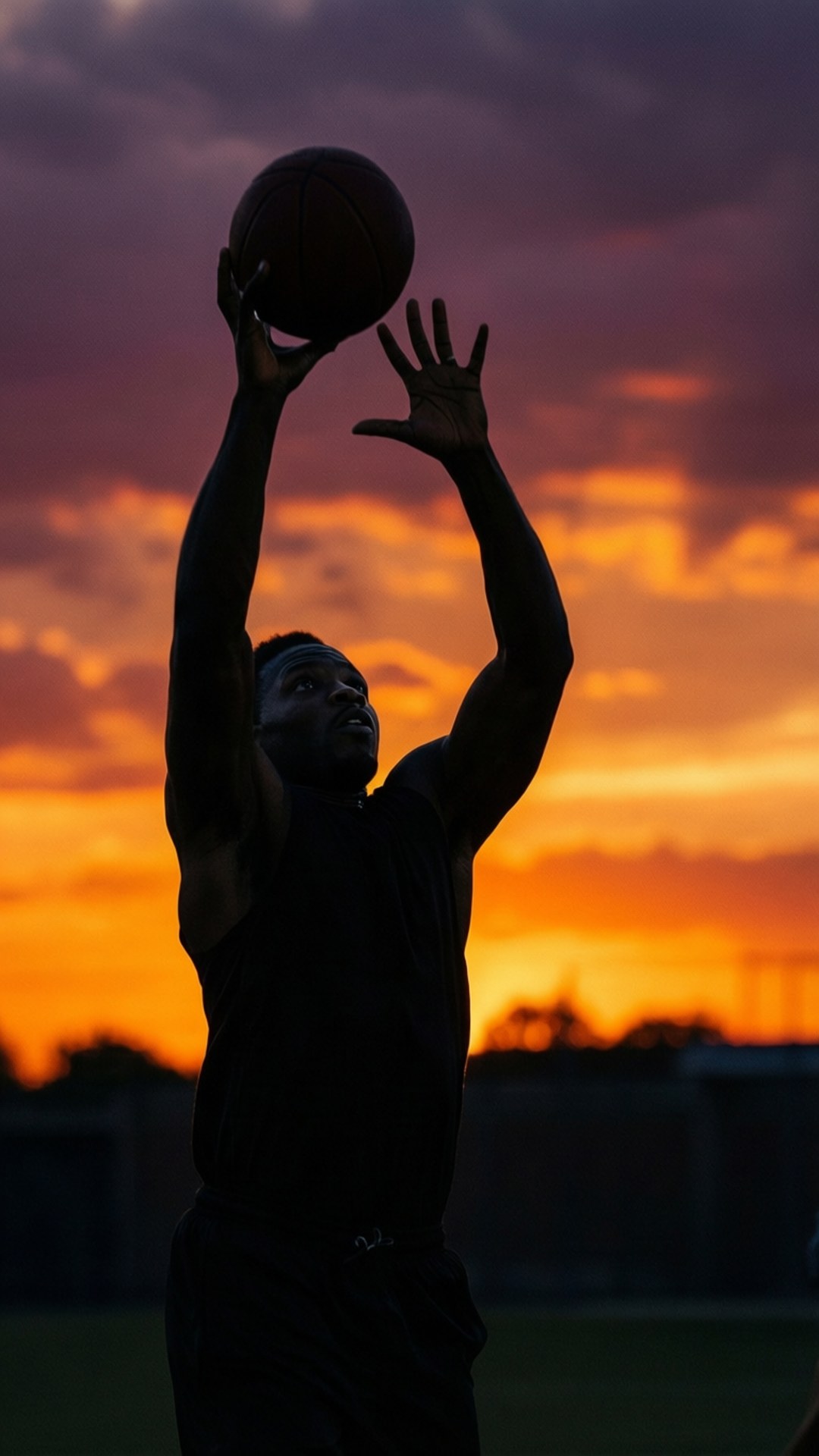 Kavontae Turpin, sunset, silhouette, Full HD Phone Wallpaper