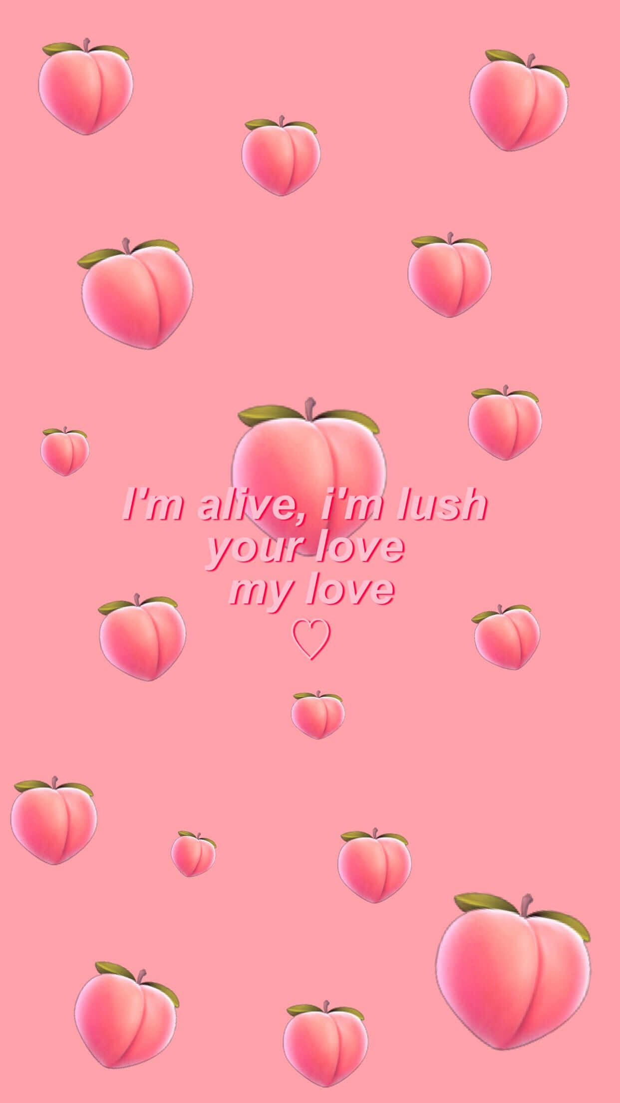 kawaii aesthetic, peach design, pink peach emojis, Full HD Phone Wallpaper