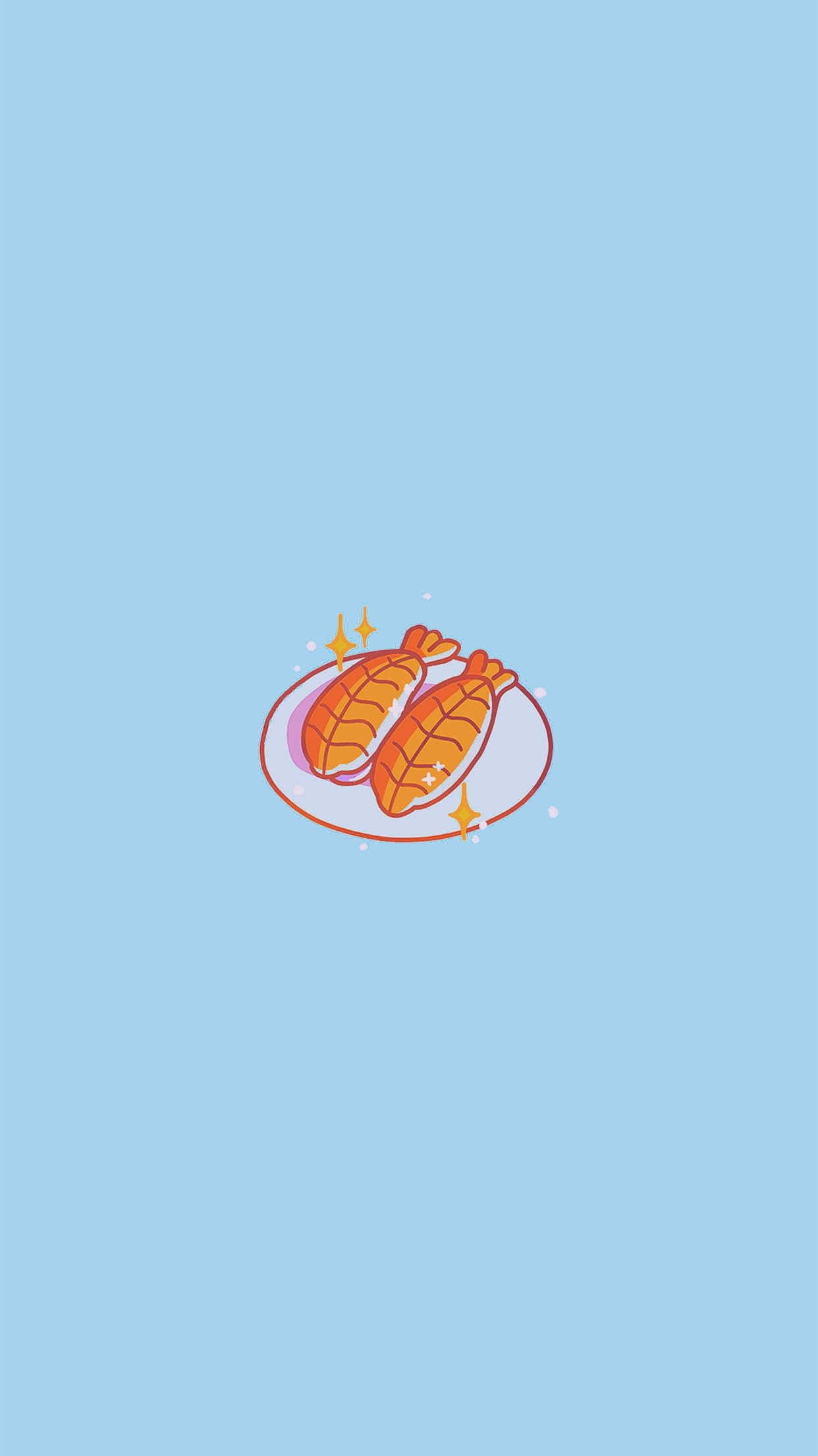 kawaii Japanese food, golden-brown fried chicken wings, white plate, Full HD Phone Wallpaper
