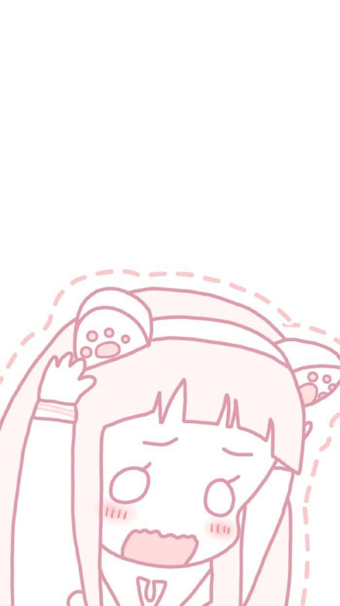 pink hair, pink bow, cat ears, SD Phone Wallpaper