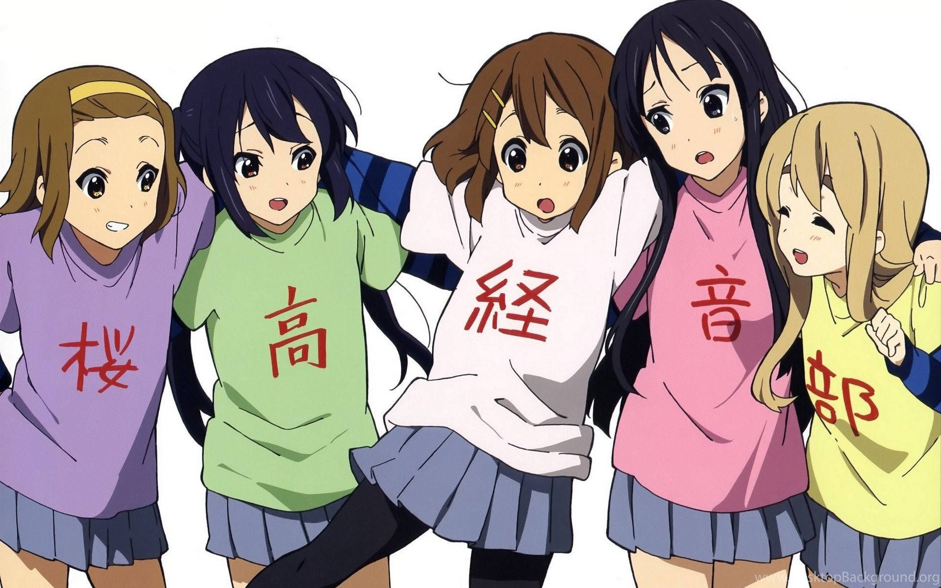 K-On!, Kawaii Anime, five anime girls, Full HD Desktop Wallpaper