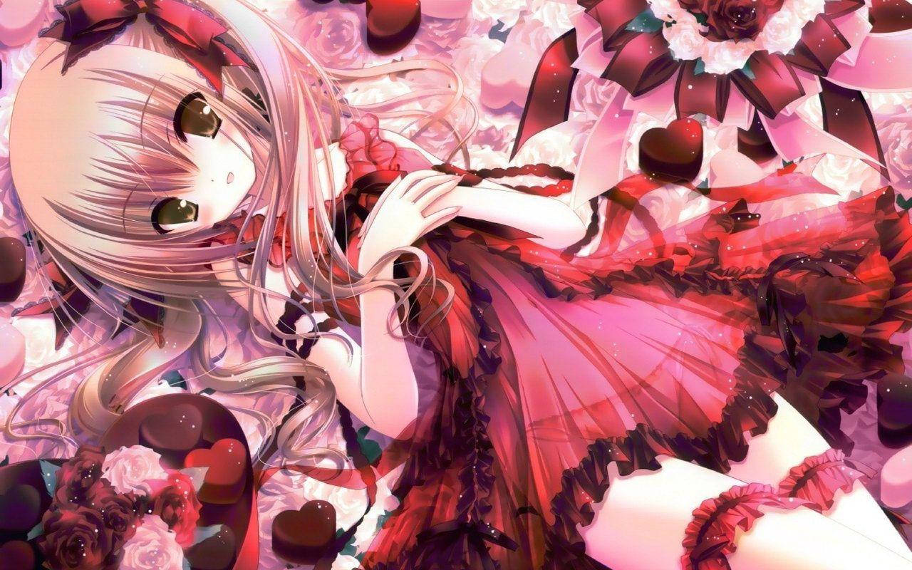 anime girl, silver hair, green eyes, HD Desktop Wallpaper