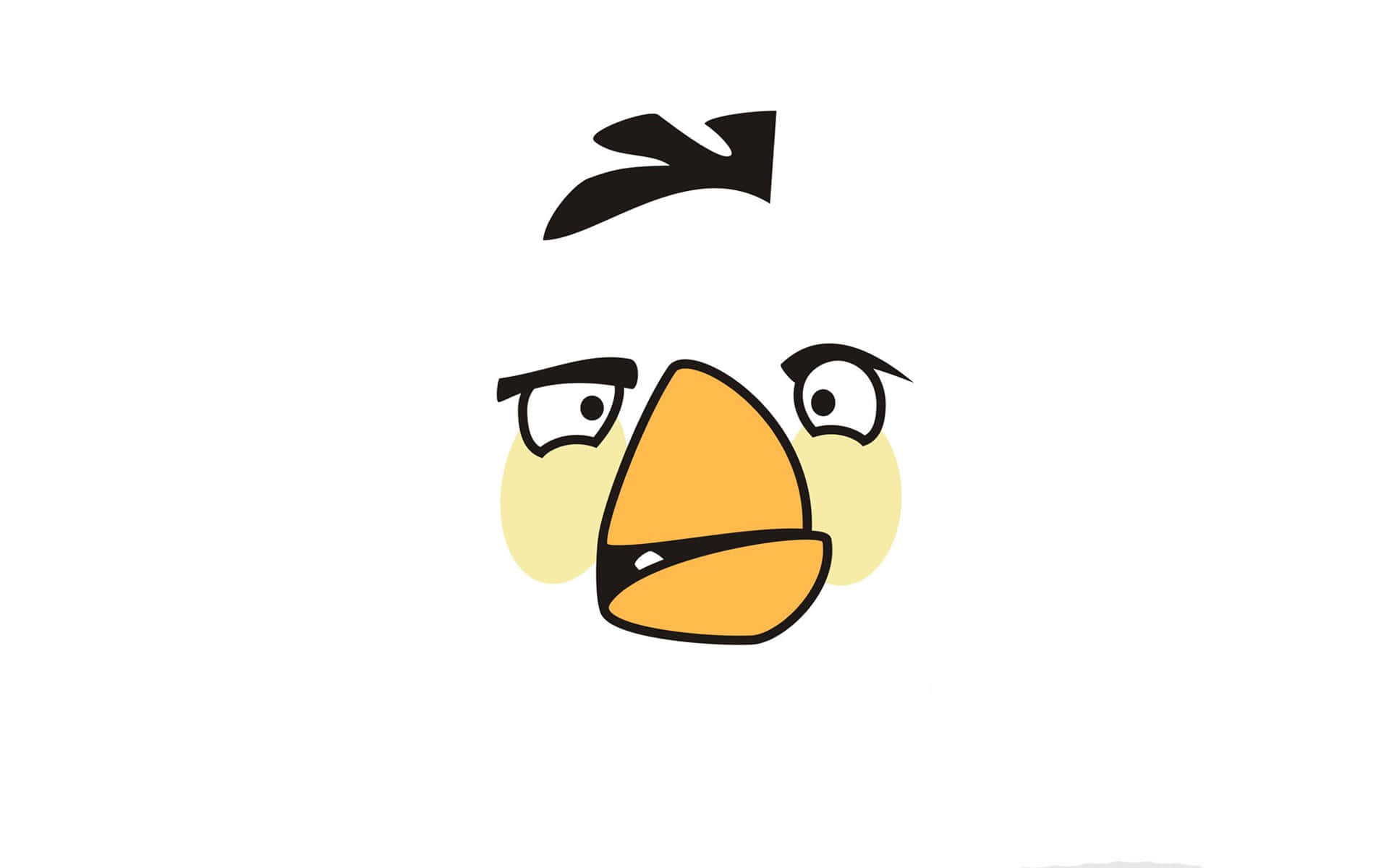 kawaii bird, yellow bird, angry expression, Full HD Desktop Wallpaper