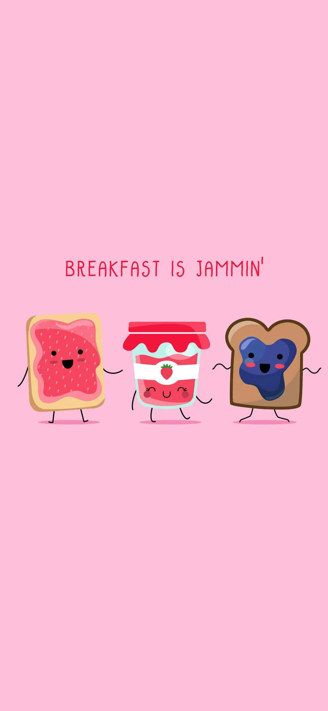 kawaii cartoon, pastel colors, strawberry jam, Full HD Phone Wallpaper