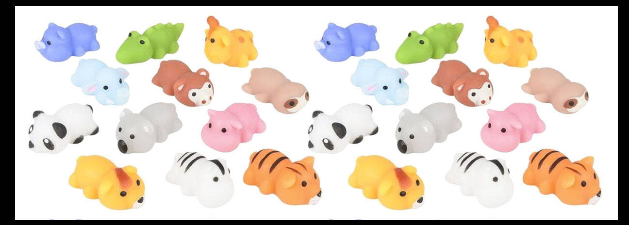 kawaii cute animals, small animal bath toys, bright hues, HD Desktop Wallpaper
