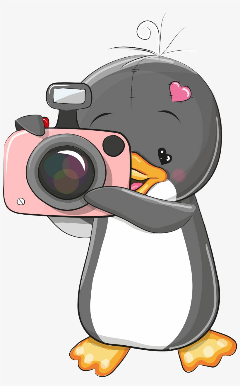 Kawaii Cute Animals, penguin, pink heart, HD Phone Wallpaper