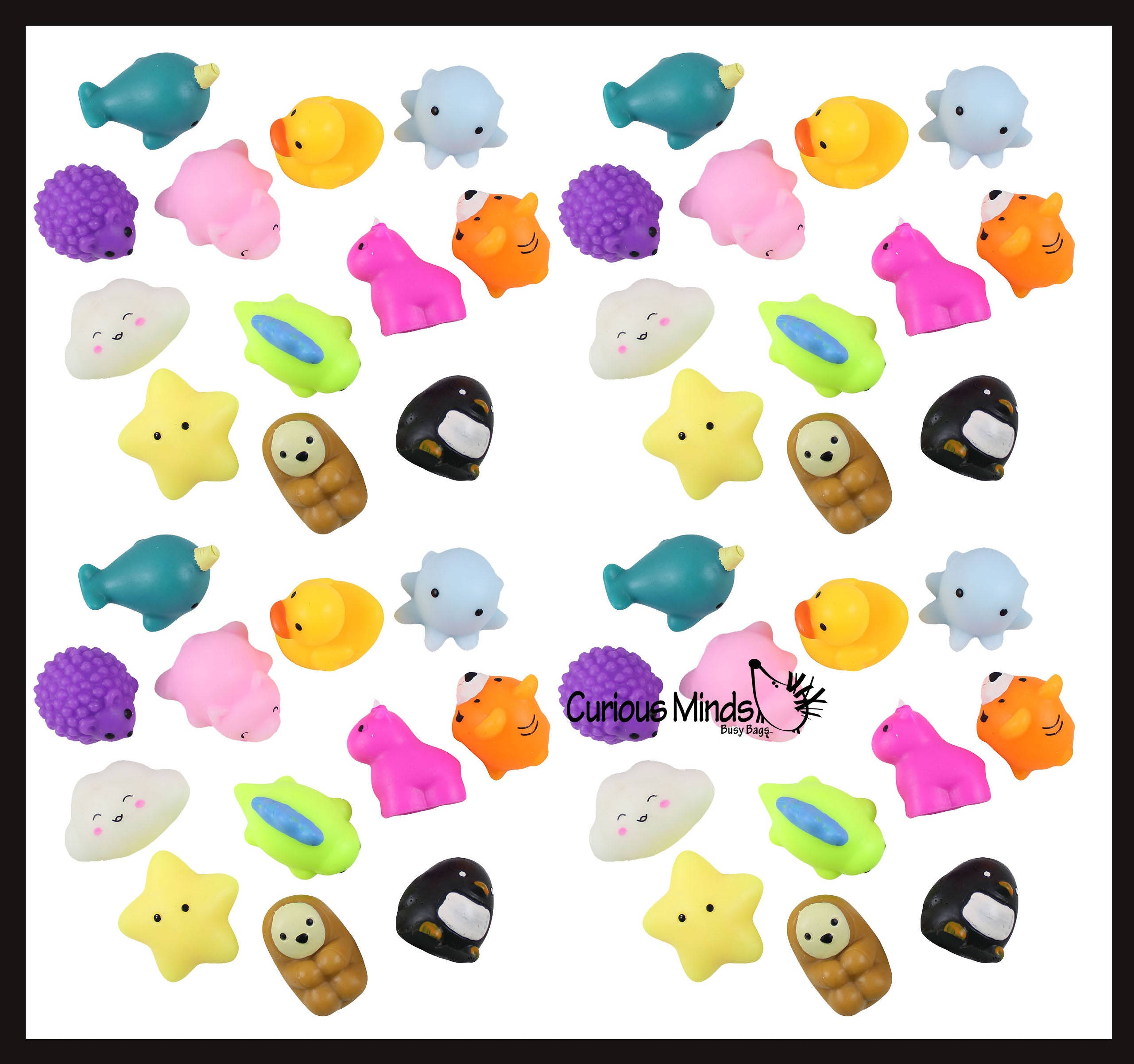 kawaii cute animals, rubber bath toys, animals, 2K Desktop Wallpaper