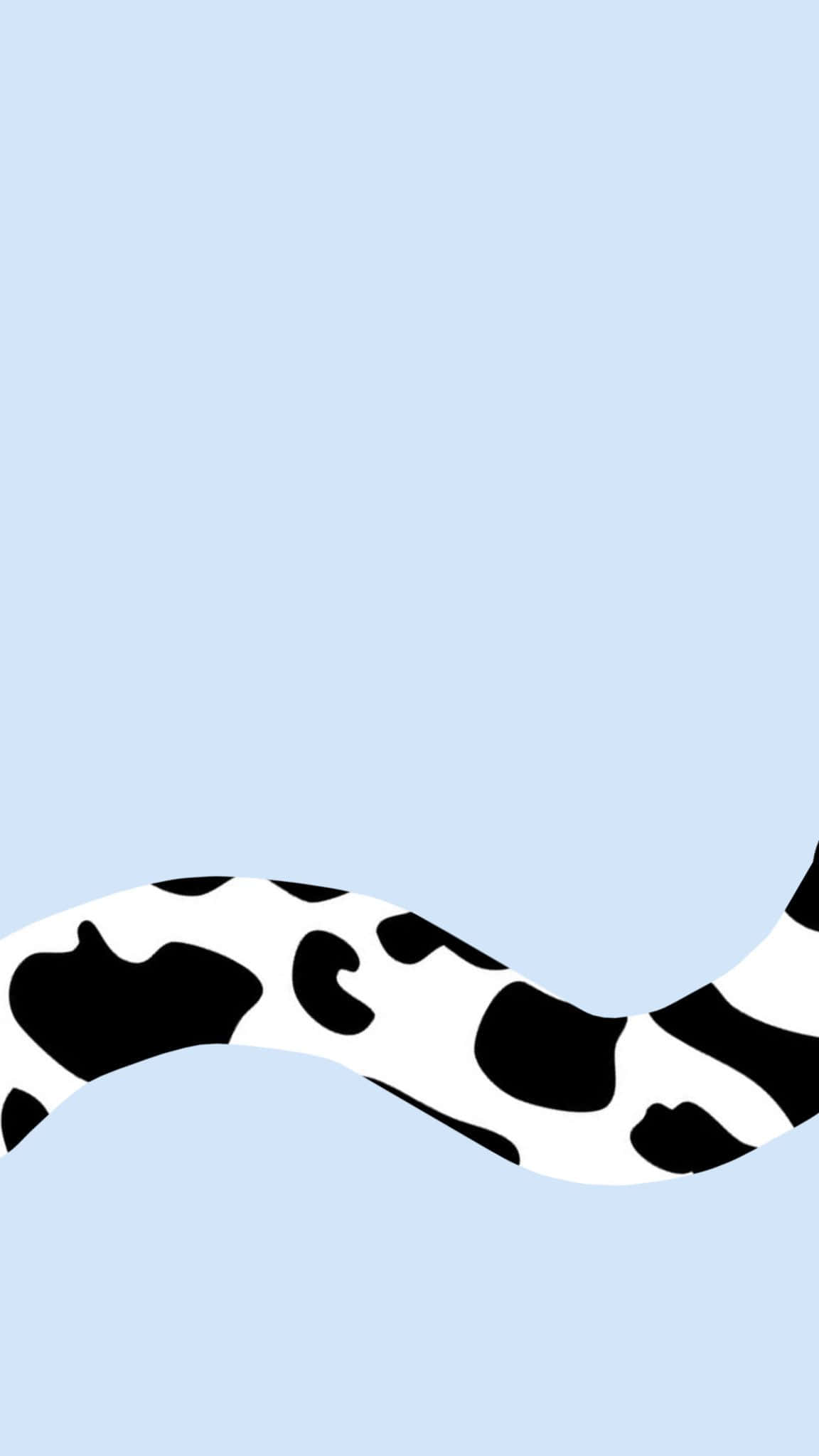 aesthetic cow, minimalist cow print pattern, soft blue background, Full HD Phone Wallpaper