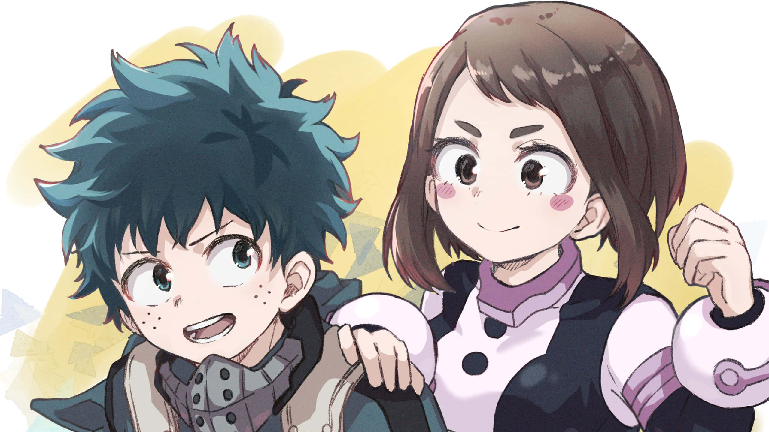 Kawaii Deku, spiky hair, determined expressions, 2K Desktop Wallpaper