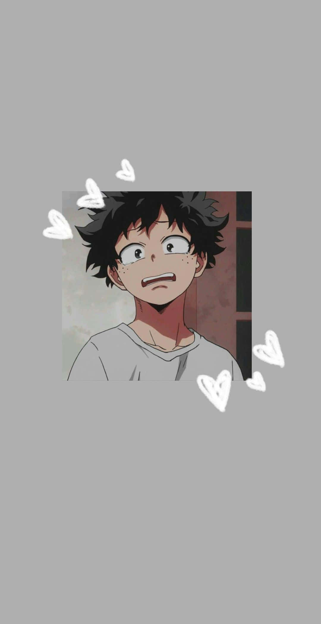Kawaii Deku, anime boy, messy black hair, Full HD Phone Wallpaper