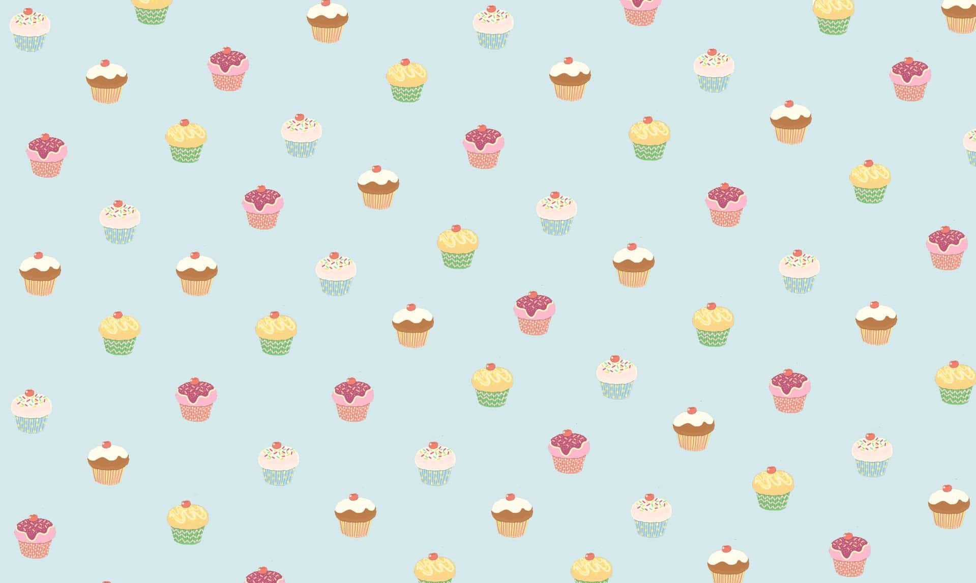kawaii dessert, pastel-colored cupcakes, sprinkles, HD Desktop Wallpaper