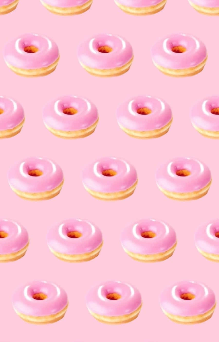 Kawaii Dessert, pink-hued donut, waffle, HD Phone Wallpaper