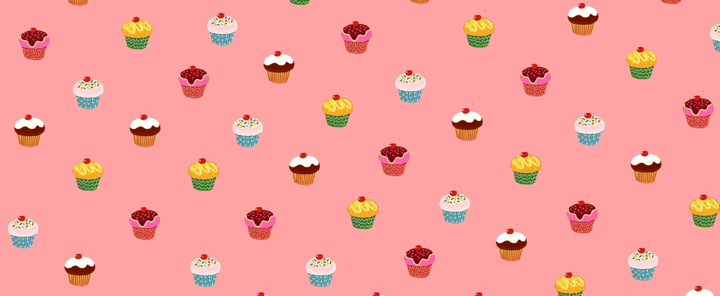 kawaii dessert, colorful cupcakes, assorted frostings, Full HD Desktop Wallpaper