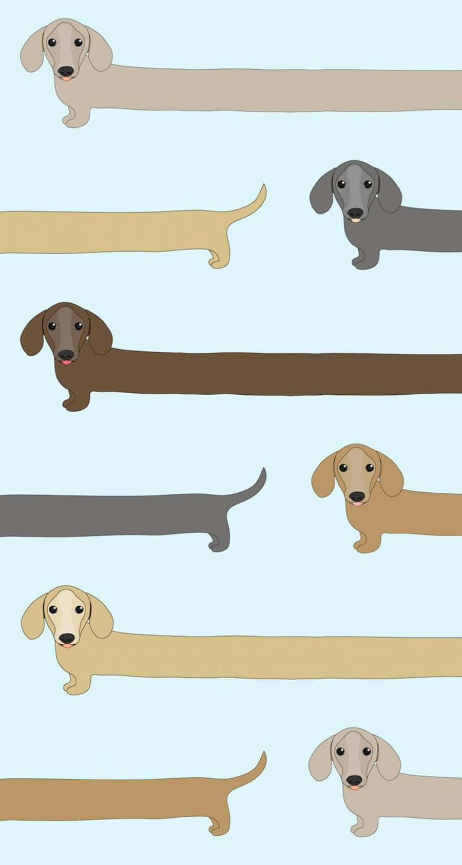 kawaii dog 900 x 1685, dachshunds, repeating pattern, HD Phone Wallpaper