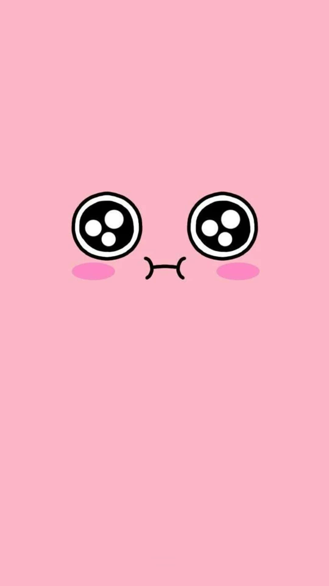 Kawaii Emoticon, minimalist cartoon face, big round eyes, Full HD Phone Wallpaper