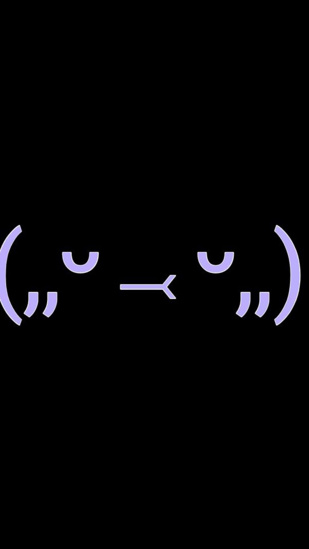 kawaii emoticon, minimalist purple smiley face, quotation marks for eyes, Full HD Phone Wallpaper