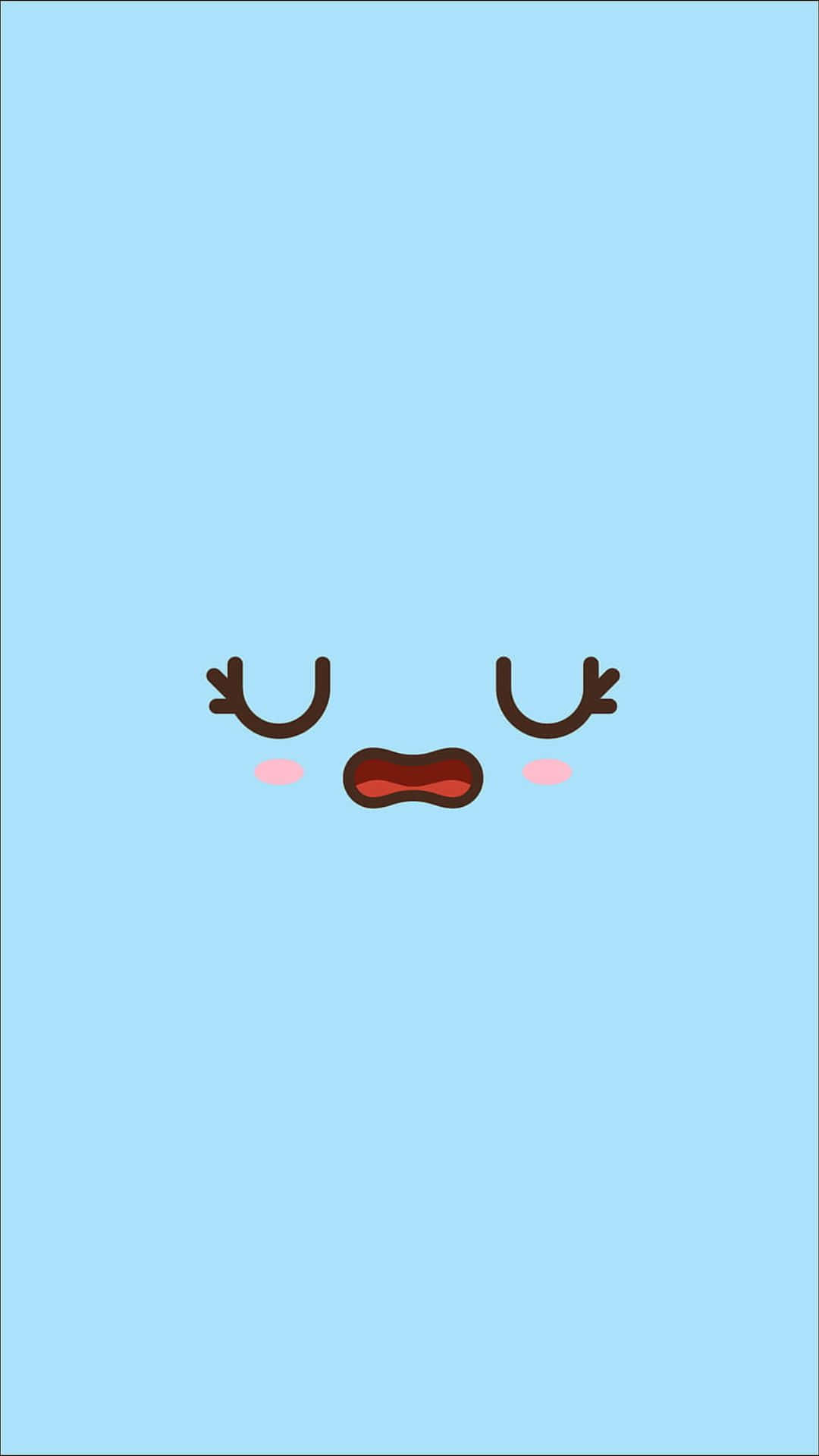 Kawaii Emoticon, 1080 x 1920, minimalist cartoon face, Full HD Phone Wallpaper