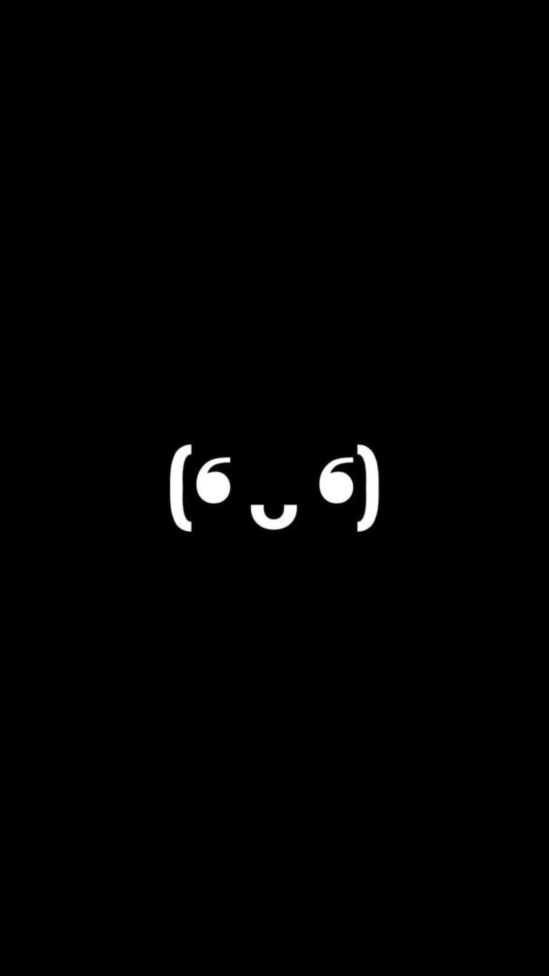 Kawaii Emoticon, white abstract face, curved eyes, Full HD Phone Wallpaper