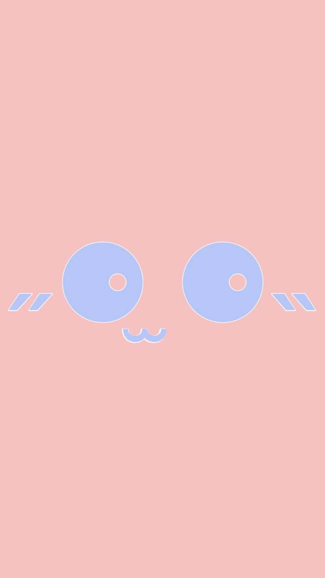 kawaii emoticon, light blue eyes, whiskers, Full HD Phone Wallpaper