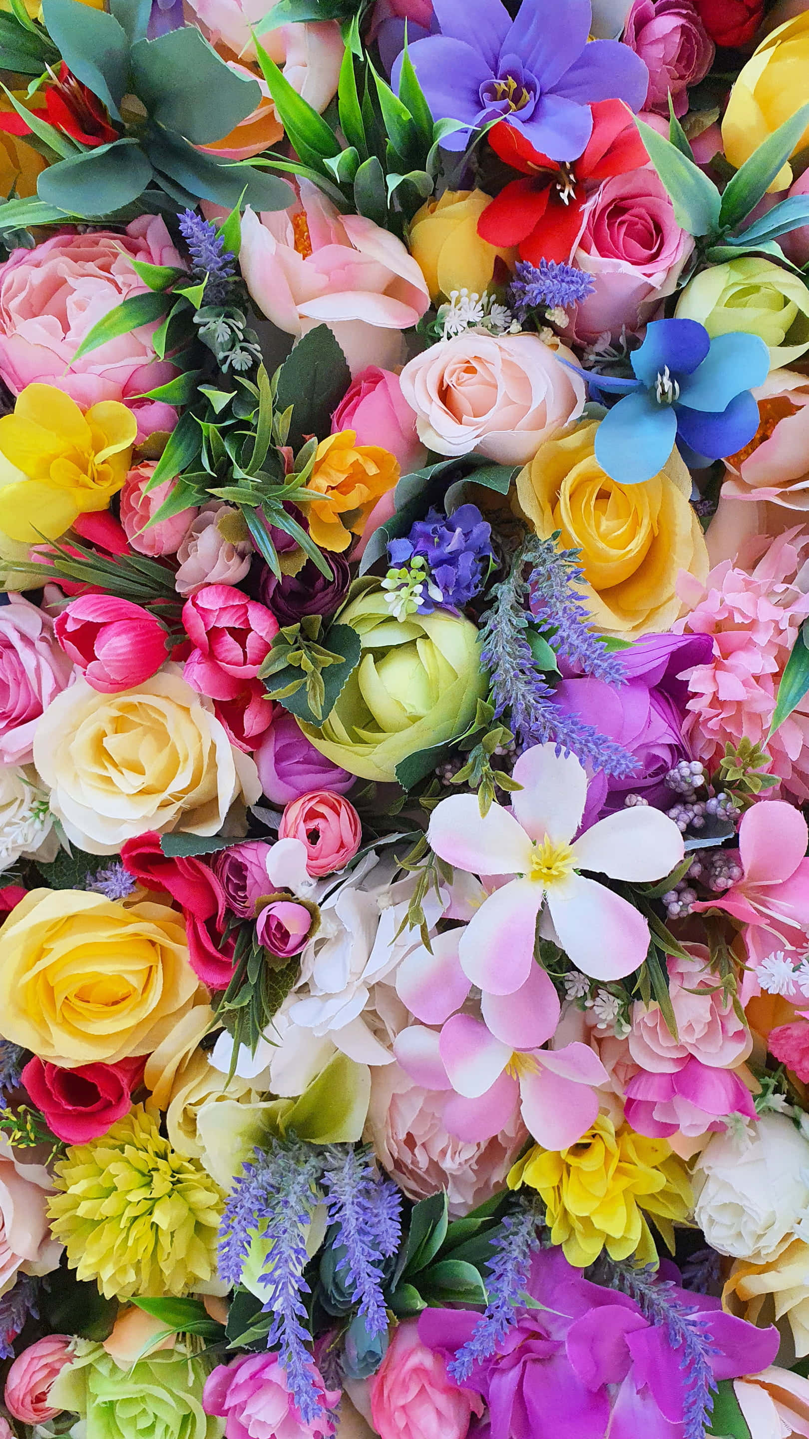kawaii flower, pink, yellow, 2K Phone Wallpaper