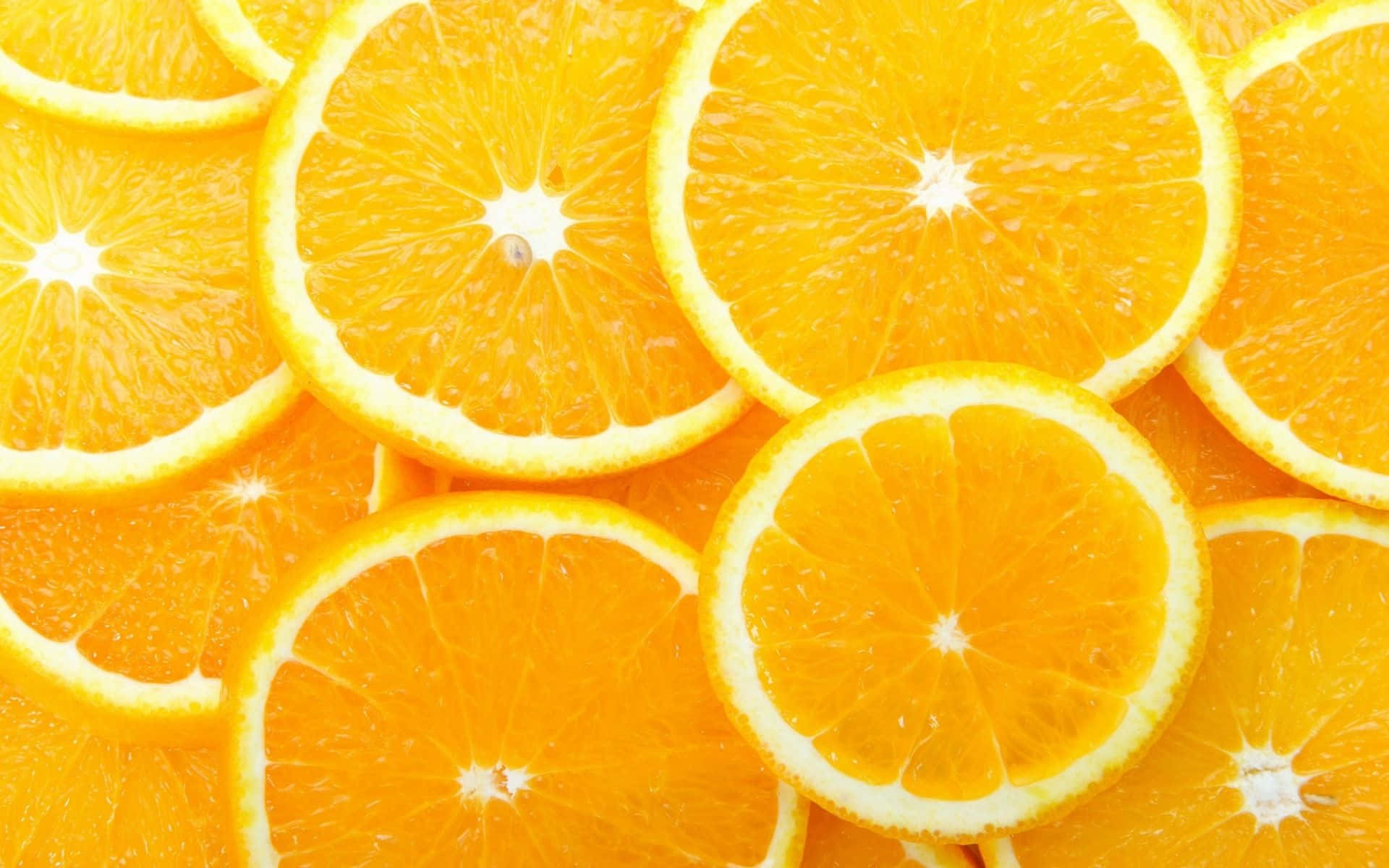 kawaii fruit, orange slices, juicy segments, Full HD Desktop Wallpaper
