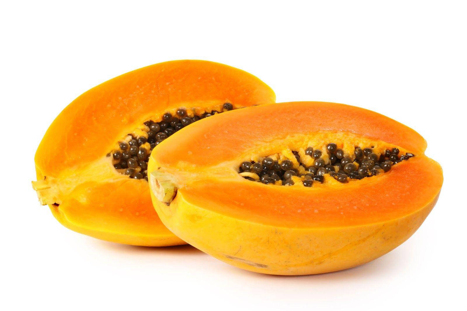 papaya, orange, juicy flesh, HD Desktop Wallpaper