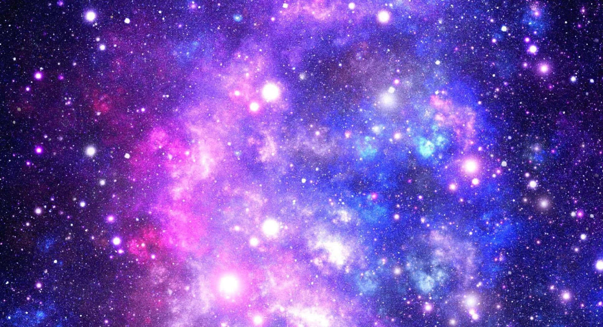 Kawaii Galaxy, pink purple, blue hues, HD Desktop Wallpaper