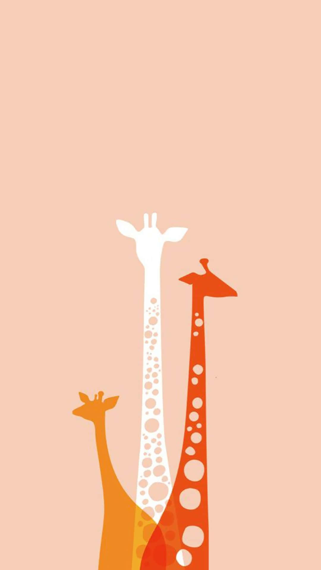 kawaii giraffe, orange, white, Full HD Phone Wallpaper