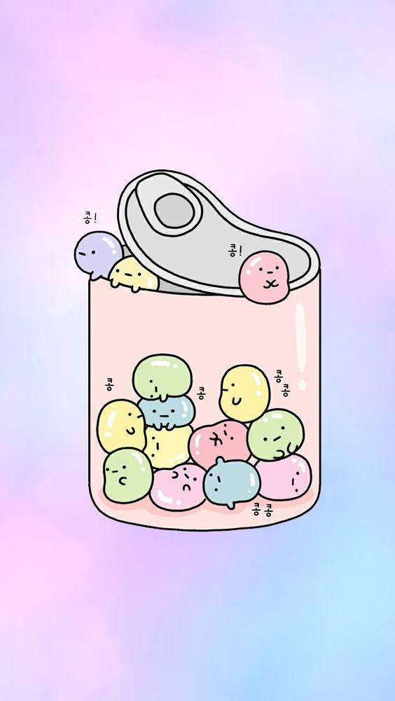 Kawaii HD, cute creatures, gummy candies, SD Phone Wallpaper