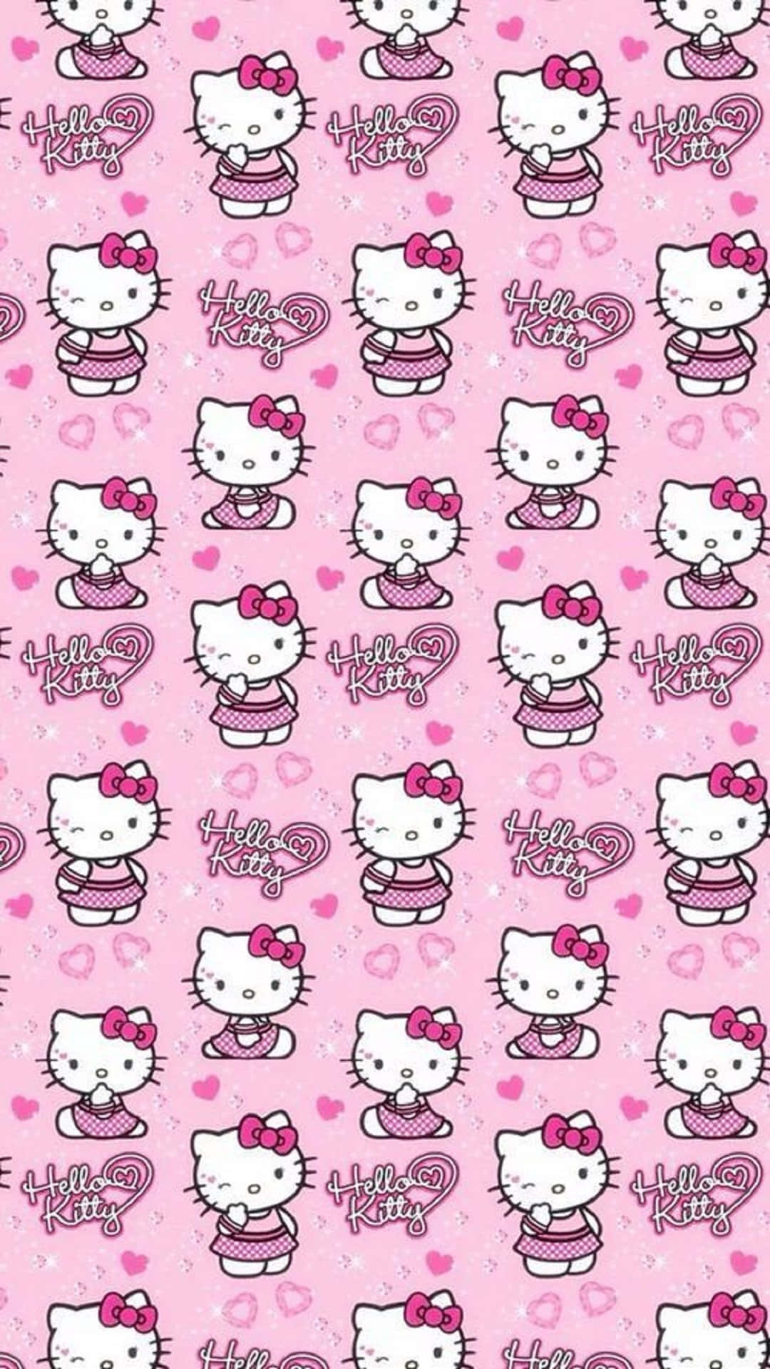 Kawaii Hello Kitty, Hello Kitty, polka dot dresses, Full HD Phone Wallpaper
