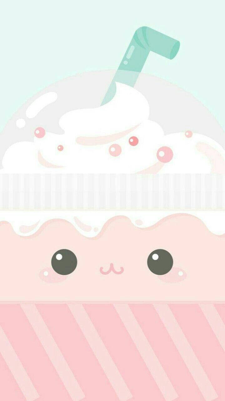pink soda, kawaii iPhone, pink milkshake, HD Phone Wallpaper