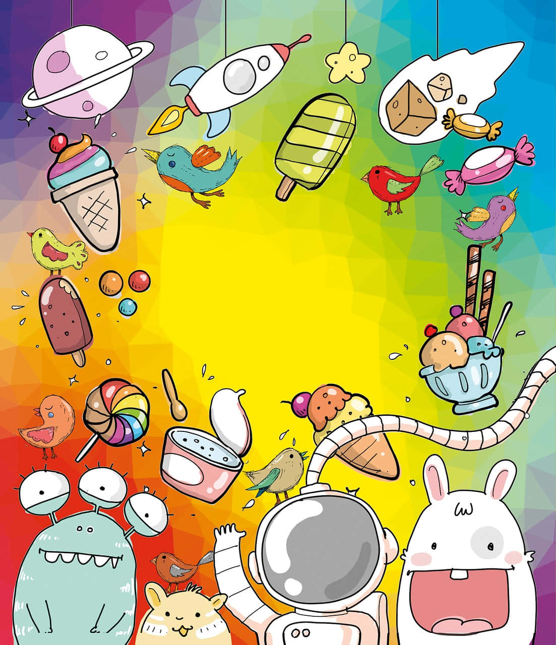 Kawaii Japanese, street fashion, cartoon scene, HD Phone Wallpaper