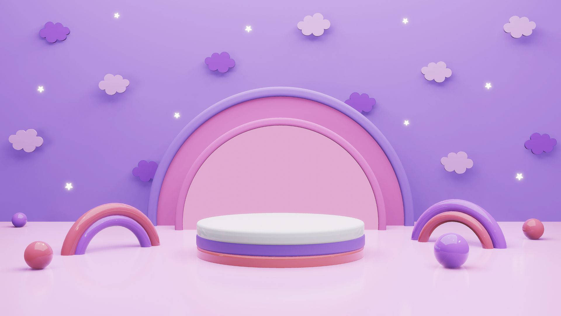 pastel pink, purple, rainbow, Full HD Desktop Wallpaper