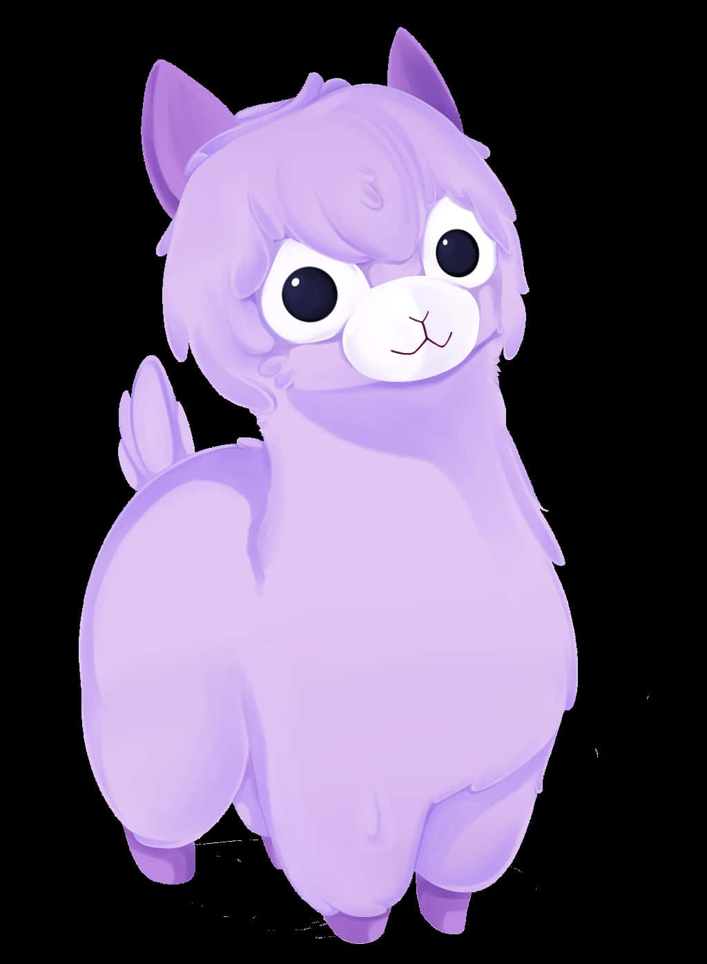 Kawaii Llama, purple, cartoon alpaca, HD Phone Wallpaper