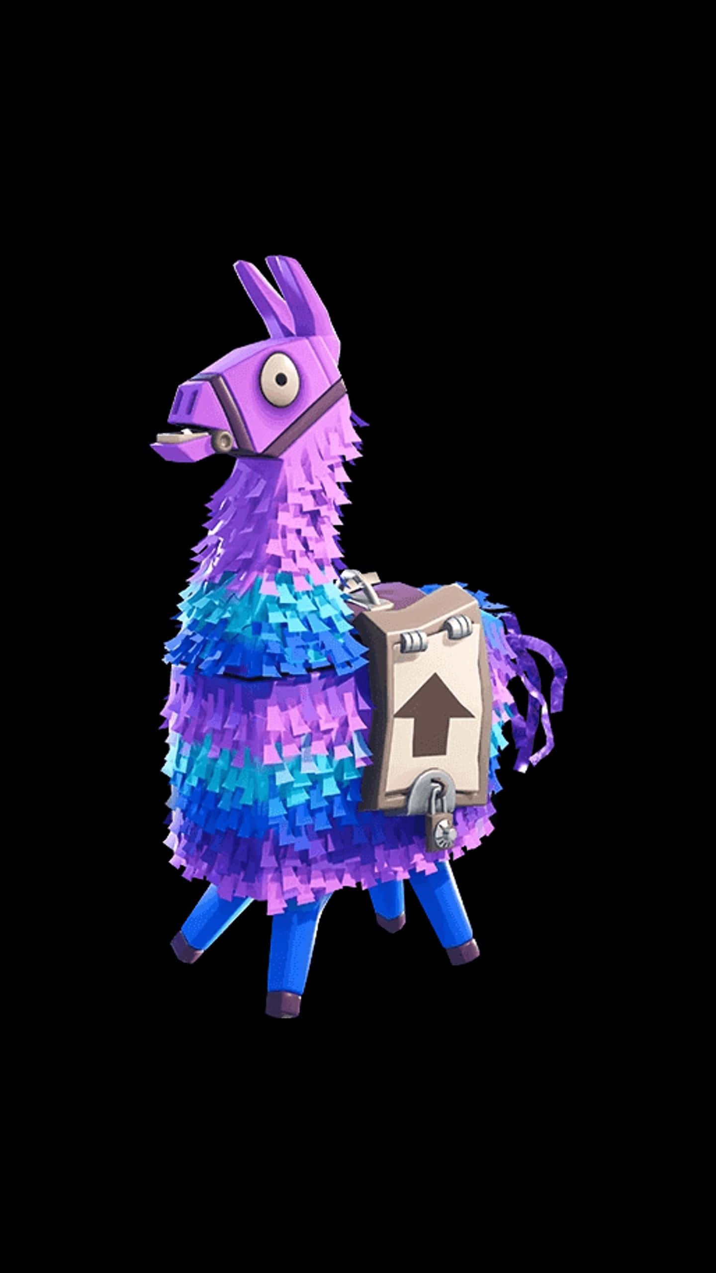 kawaii llama, purple, blue, 2K Phone Wallpaper