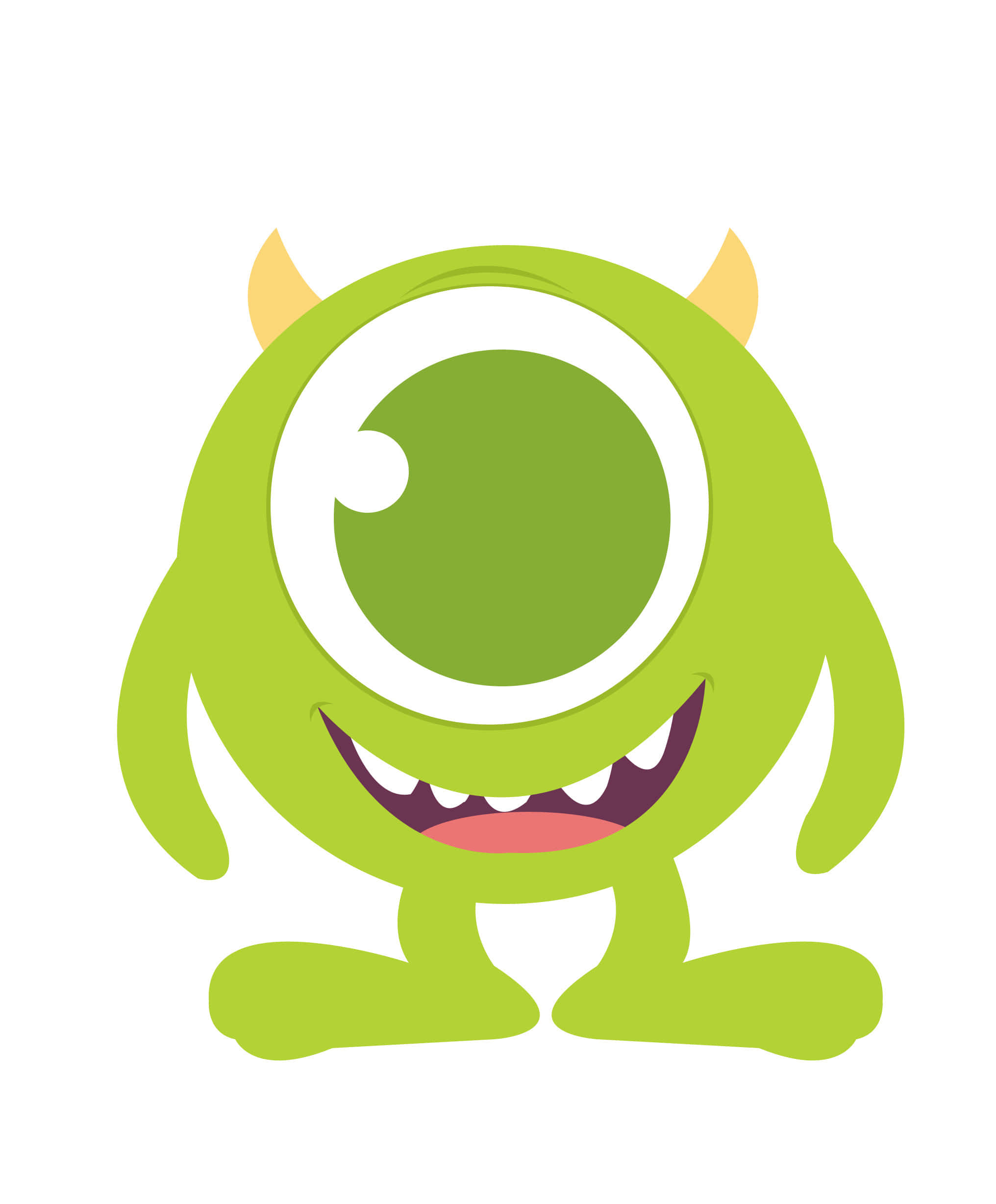 Kawaii Monster 2032, lime green, one-eyed monster, Full HD Phone Wallpaper