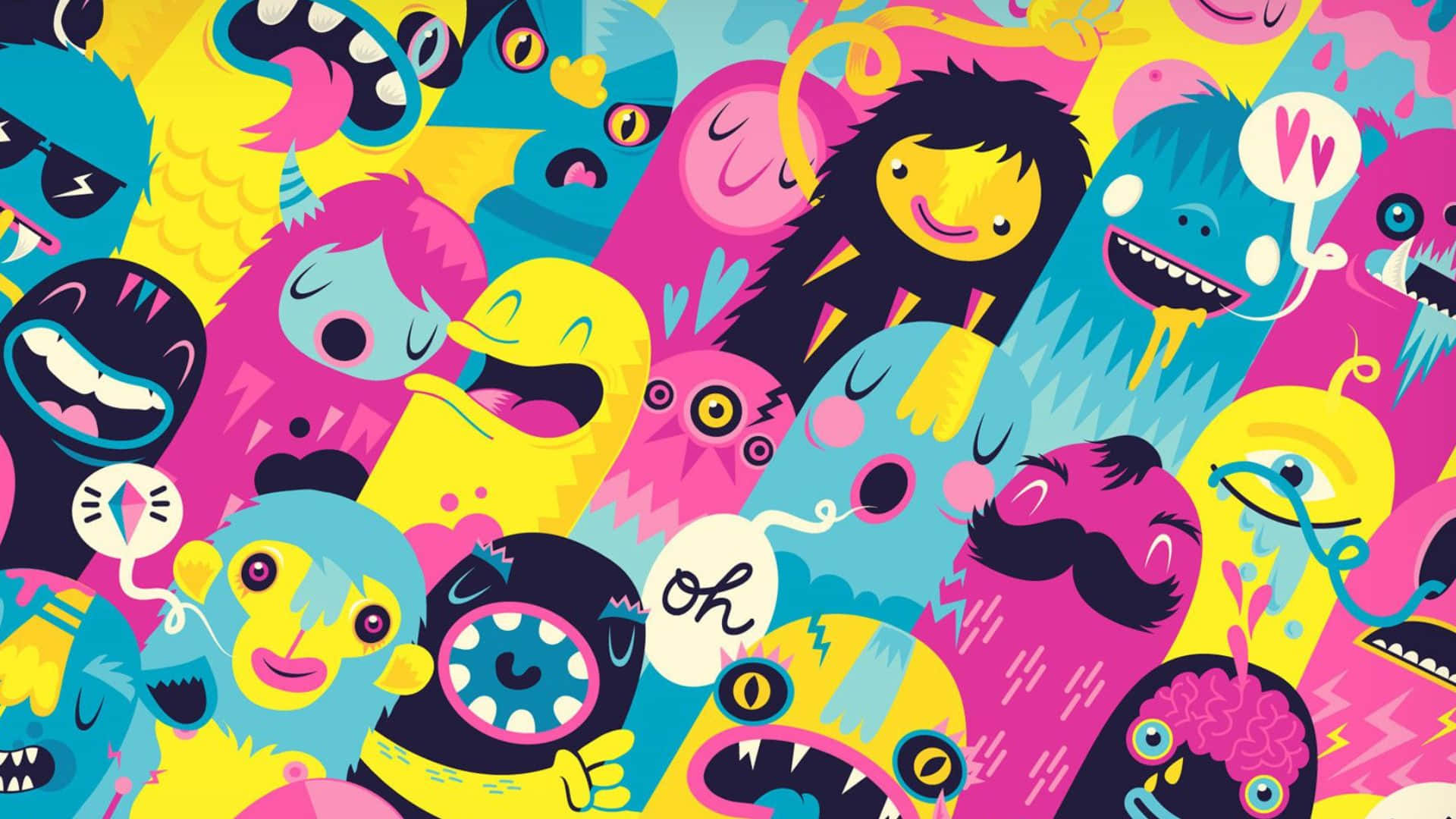 Kawaii Monster, 1920 x 1080, cartoon monsters, Full HD Desktop Wallpaper