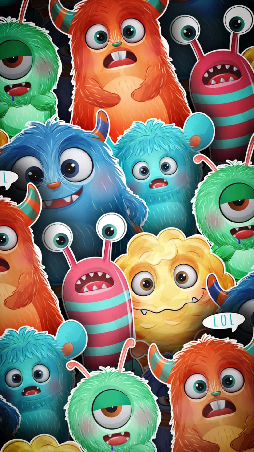 Kawaii Monster, 1080 x 1920, cartoon wallpaper, Full HD Phone Wallpaper