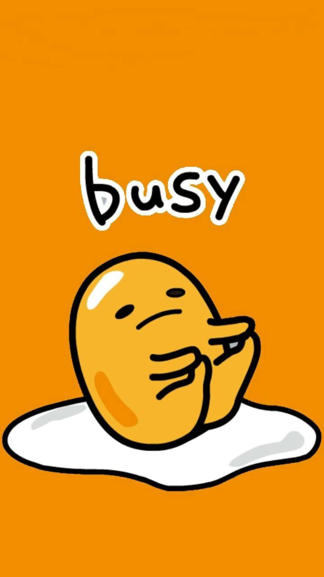 cartoon egg character, tired expression, pool of white, Full HD Phone Wallpaper