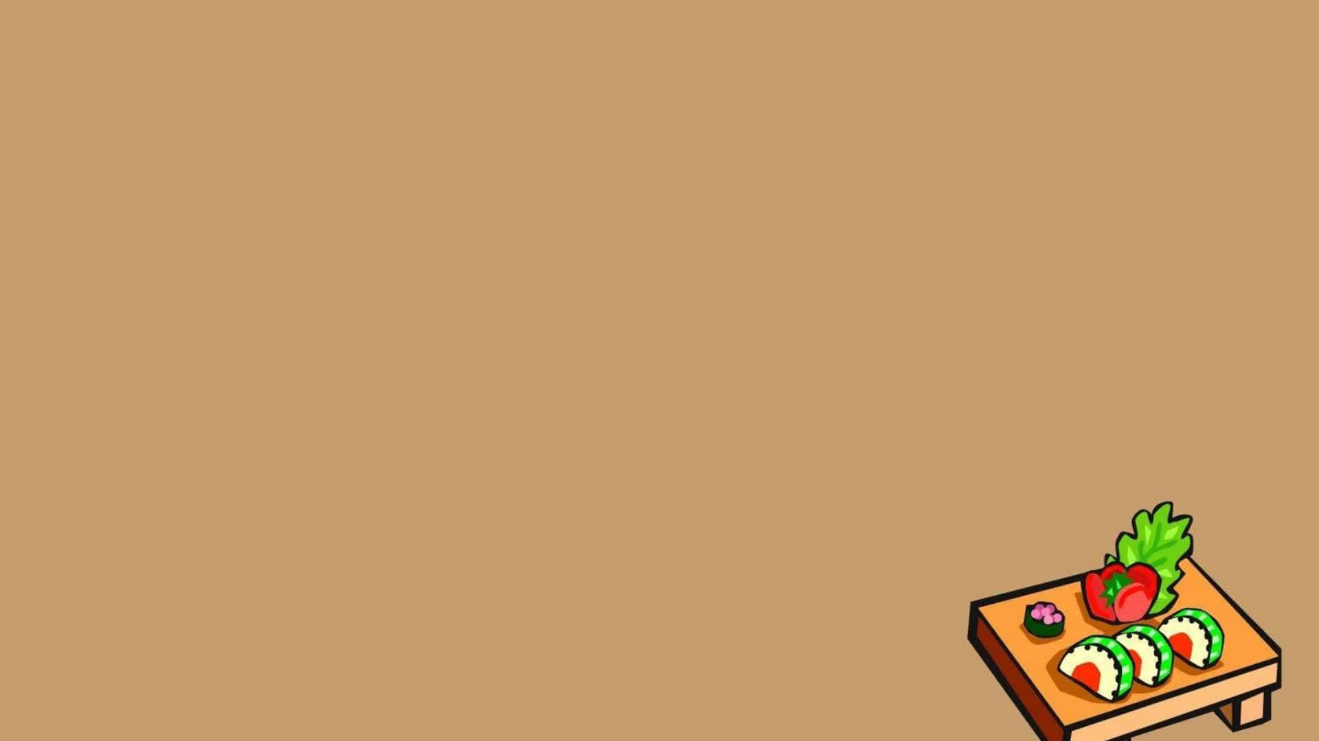 sushi rolls, garnishes, wooden tray, Full HD Desktop Wallpaper