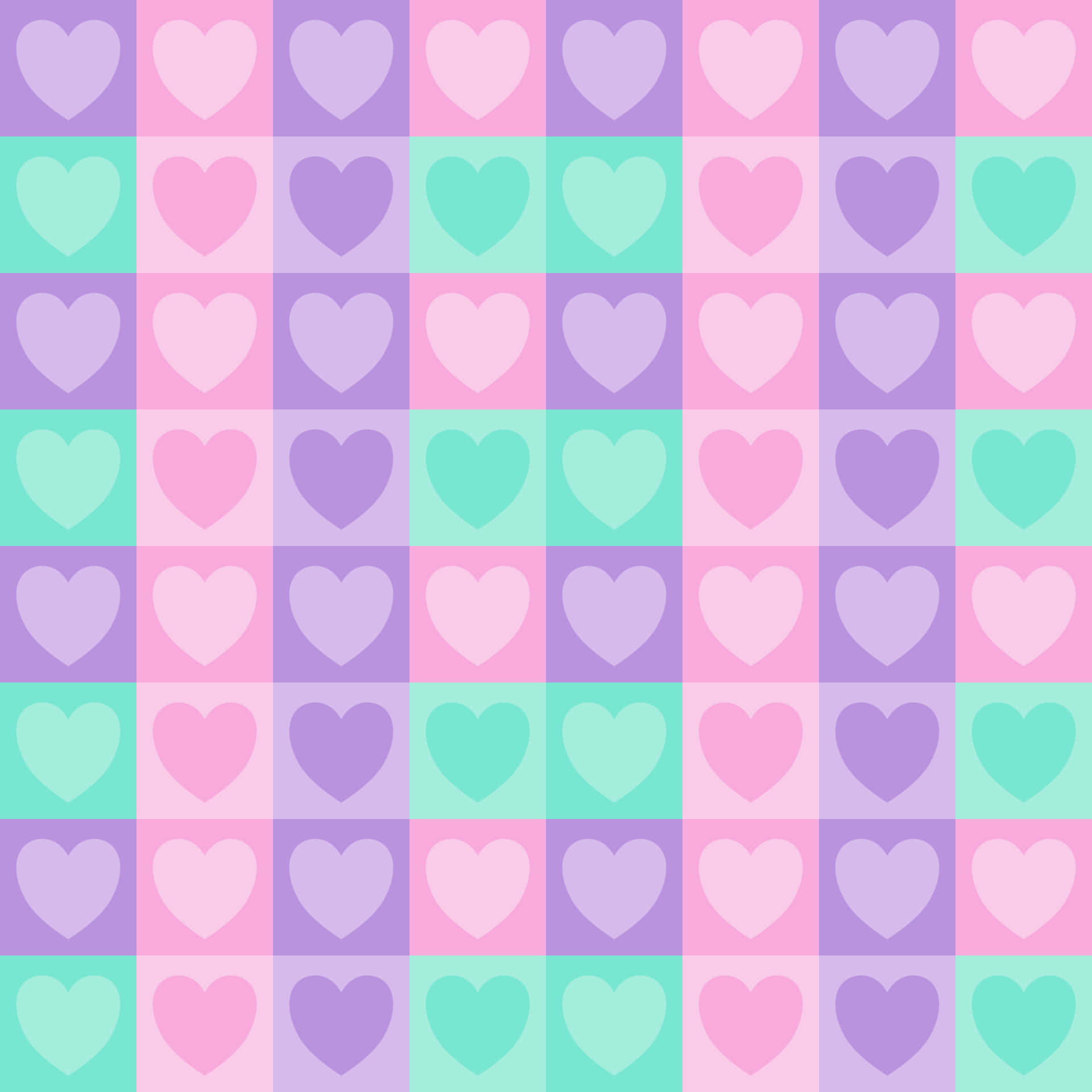 pastel hearts, pink, purple, Full HD Desktop Wallpaper