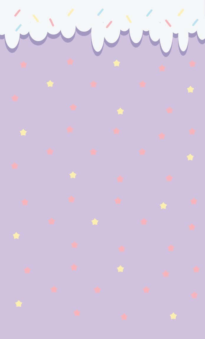 pastel purple, yellow stars, pink dots, SD Phone Wallpaper