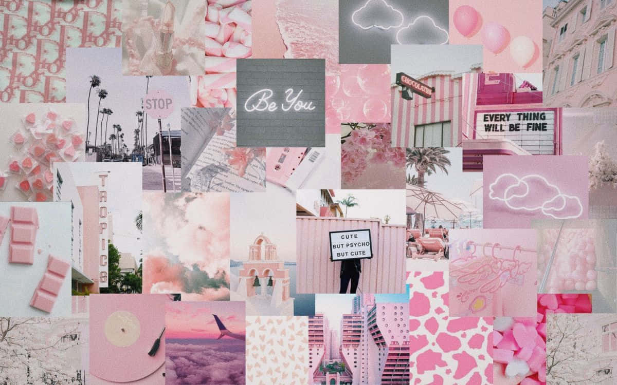 kawaii pink aesthetic desktop, pastel textures, urban scenes, SD Desktop Wallpaper