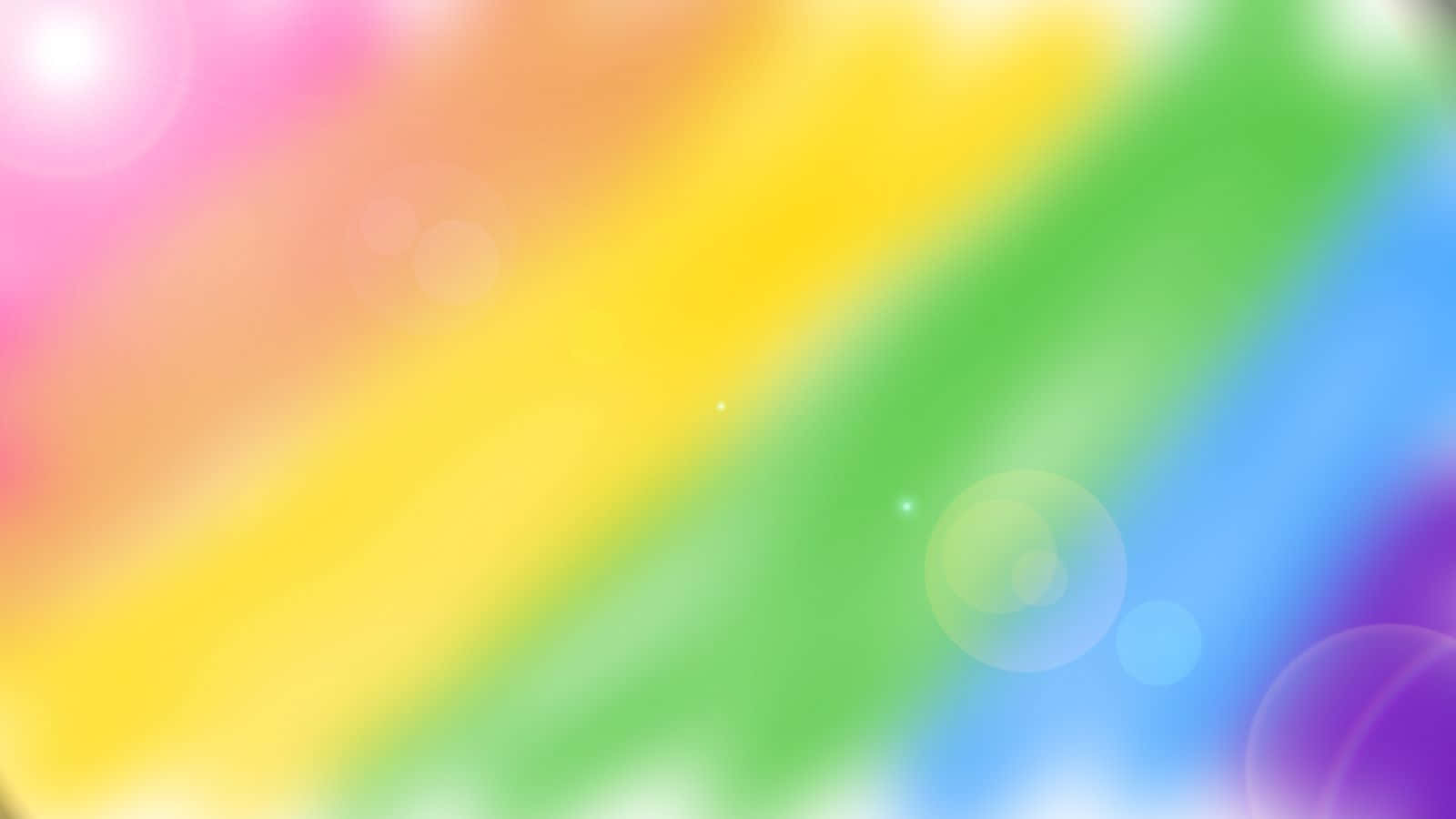 Kawaii rainbow, diagonal rainbow gradient, soft bokeh lights, HD Desktop Wallpaper