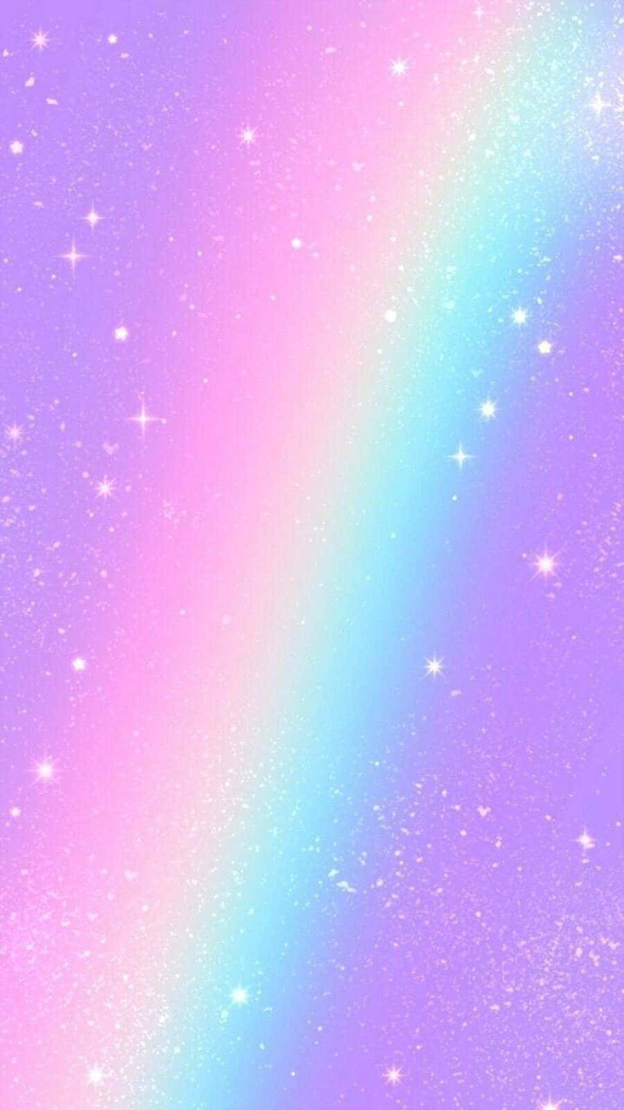kawaii rainbow, pastel pink, purple, HD Phone Wallpaper