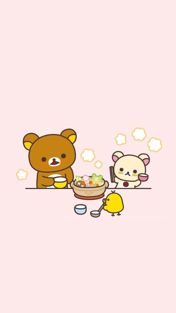 Kawaii Rilakkuma, cartoon bears, chick, HD Phone Wallpaper