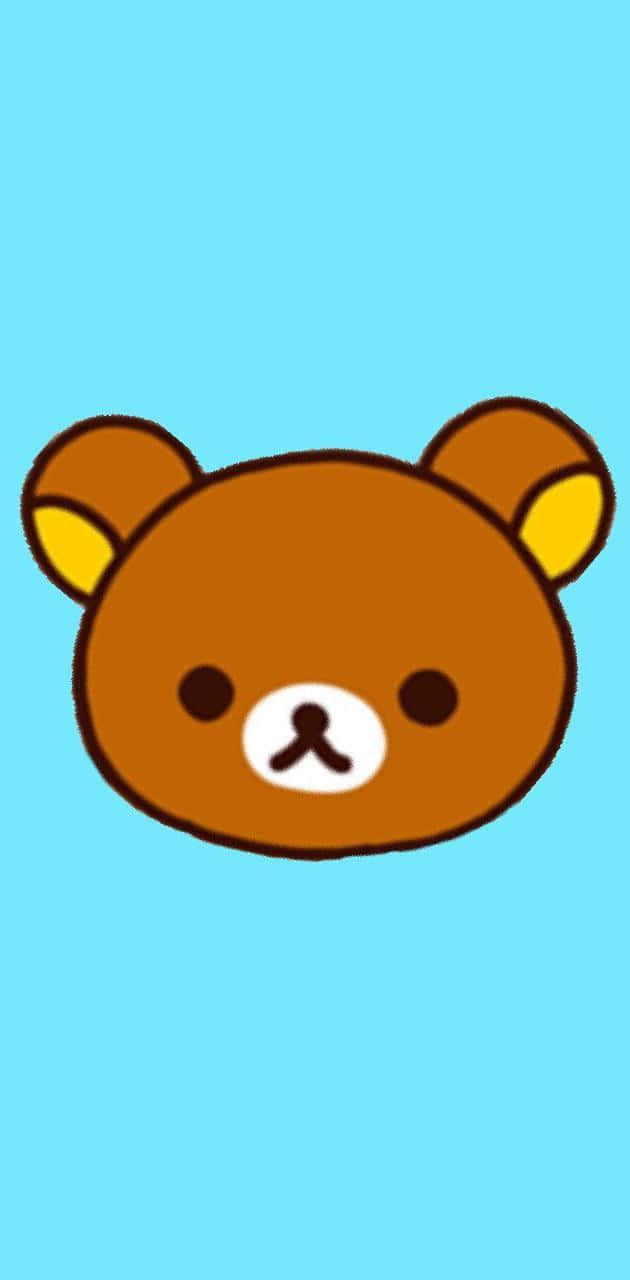 Kawaii Rilakkuma, brown cartoon bear head, yellow ears, HD Phone Wallpaper
