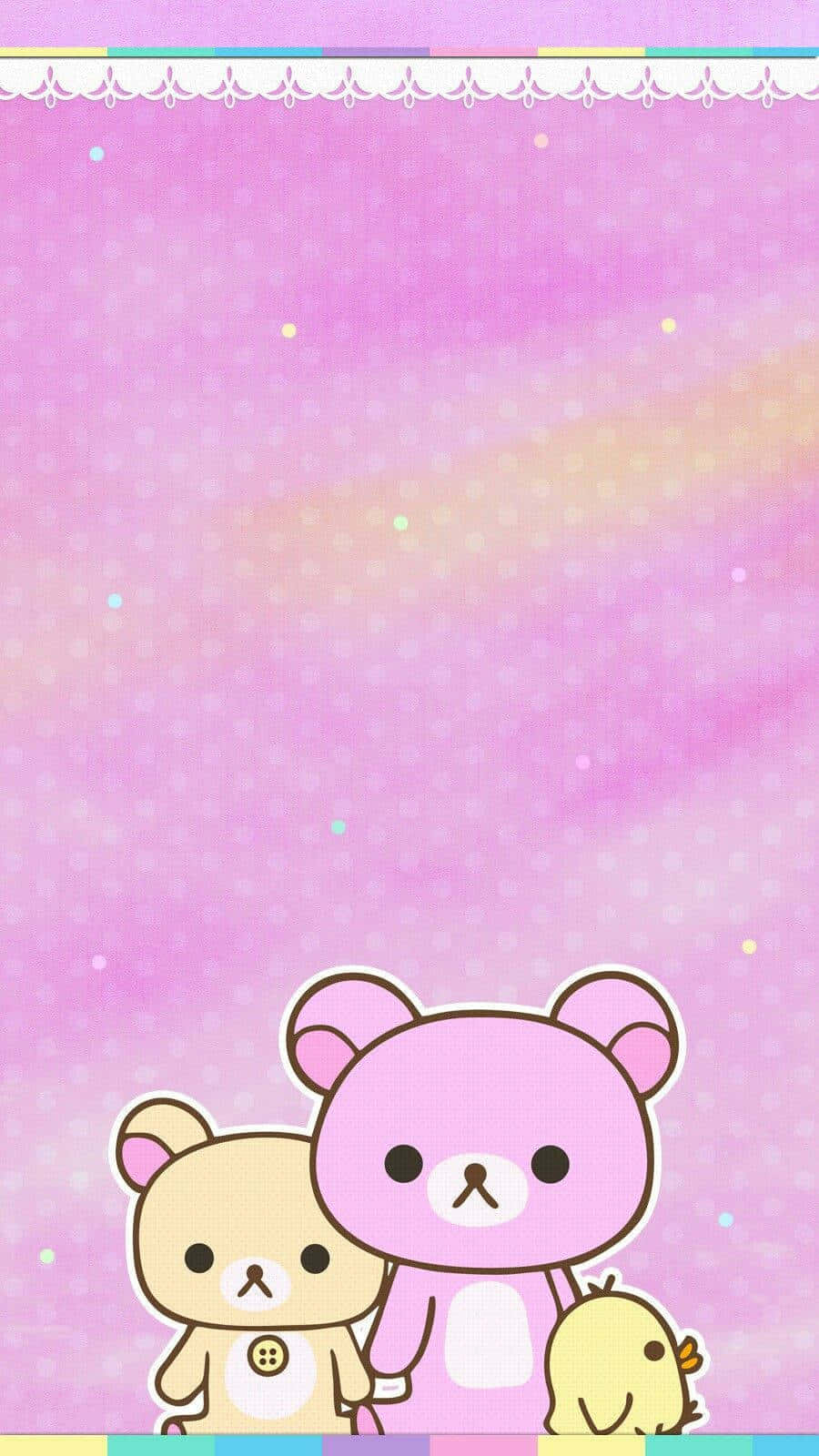 Kawaii Rilakkuma, cartoon bears, chick, HD Phone Wallpaper