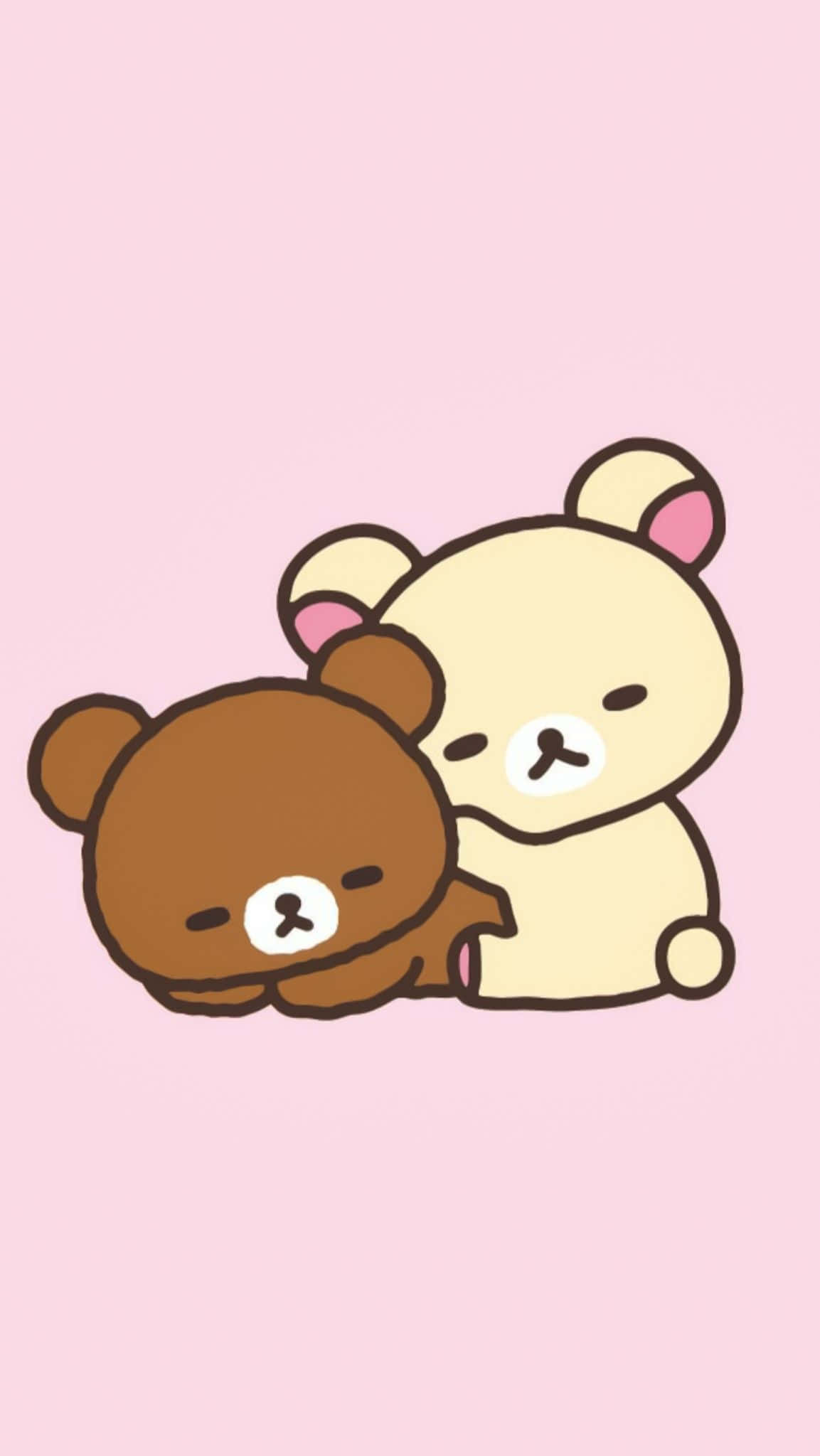 Rilakkuma, plush, pink background, Full HD Phone Wallpaper
