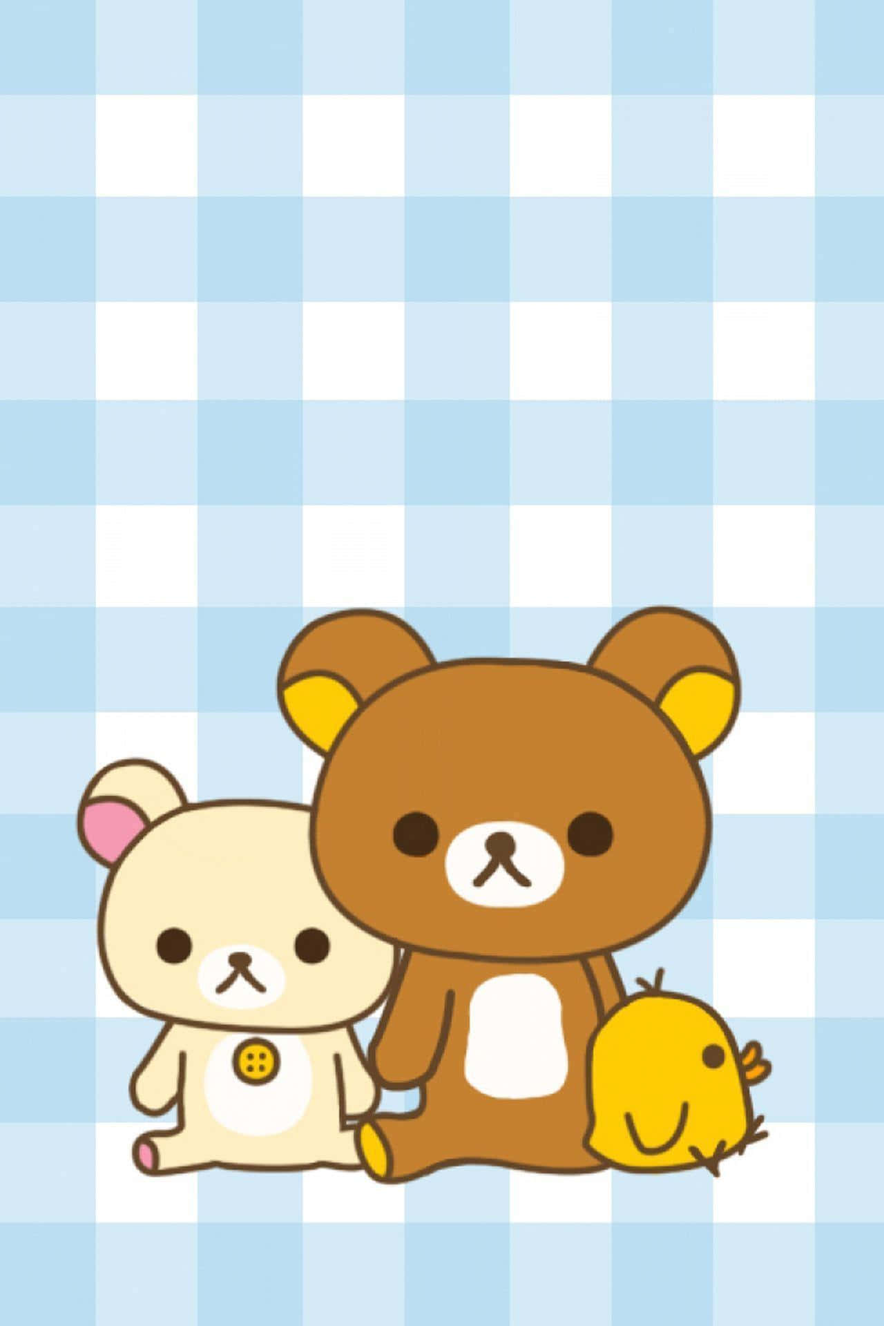 Kawaii Rilakkuma, cartoon bears, chick, Full HD Phone Wallpaper